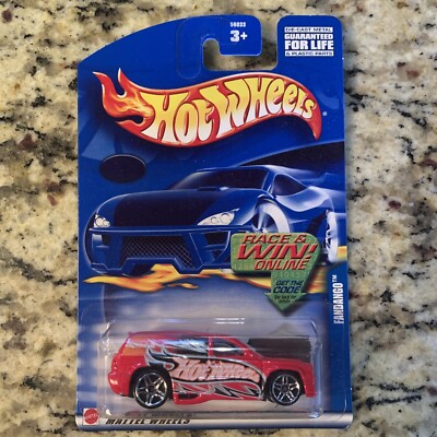 2002 Hot Wheels NO Number FANDANGO Red w/Chrome Pr5 Spoke Race& Win Card New B31