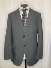 Banana Republic Mens 38R Blazer Gray Striped Wool 42" Sport Coat Suit Jacket