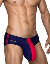 WildmanT Monster Cock Swim Brief Navy/Red