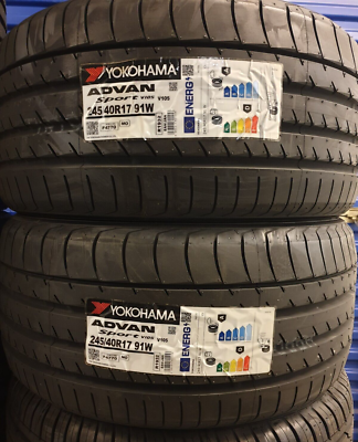2X NEW CAR TYRES YOKOHAMA SPORT V105S 245/40 ZR17 UHP 91W 245 40