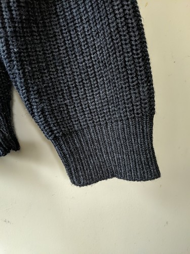 Original Weatherproof Vintage Henley Sweater Size (L) Navy Blue - Picture 9 of 16