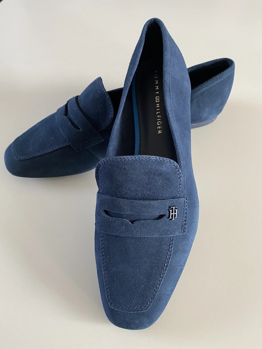 Tommy Hilfiger Women s Suede Loafers Navy Blue UK 6.5 RRP 110
