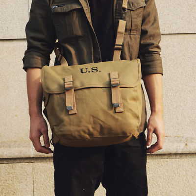 WWII WW2 US ARMY M1936 M36 FIELD MILITARY BAG MUSETTE PACK CANVAS 