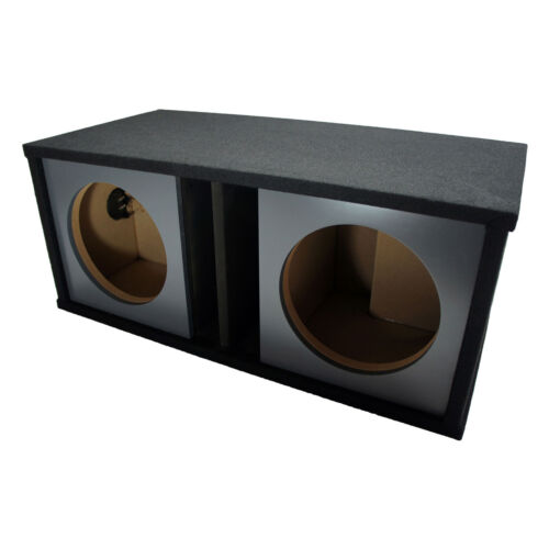 Car Audio Dual 10" Slot Vented Paintable Baffle Stereo Sub Box Enclosure - Picture 1 of 4