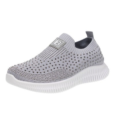 Laura Biagiotti Sip On Sneaker aus Stoff und Strass grau - Größe 39 [24,5 cm]
