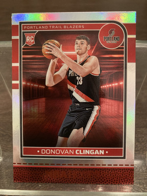 2024-25 NBA Hoops Donovan Clingan RC Red Trim Foil TRUE Impulse #237 Blazers