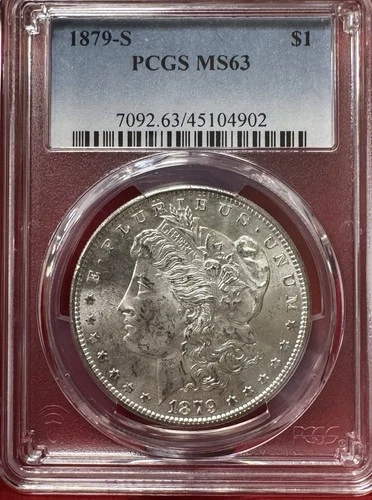 1879-S Morgan Silver Dollar PCGS MS63 Beautiful Coin