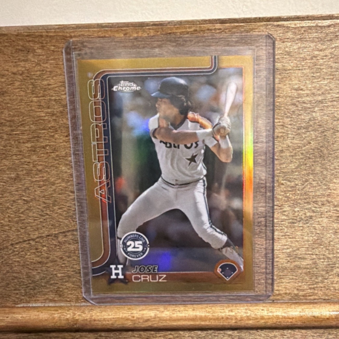 Topps 2025 Chrome Numbers Live Forever Jose Cruz Astros Gold Refractor /50