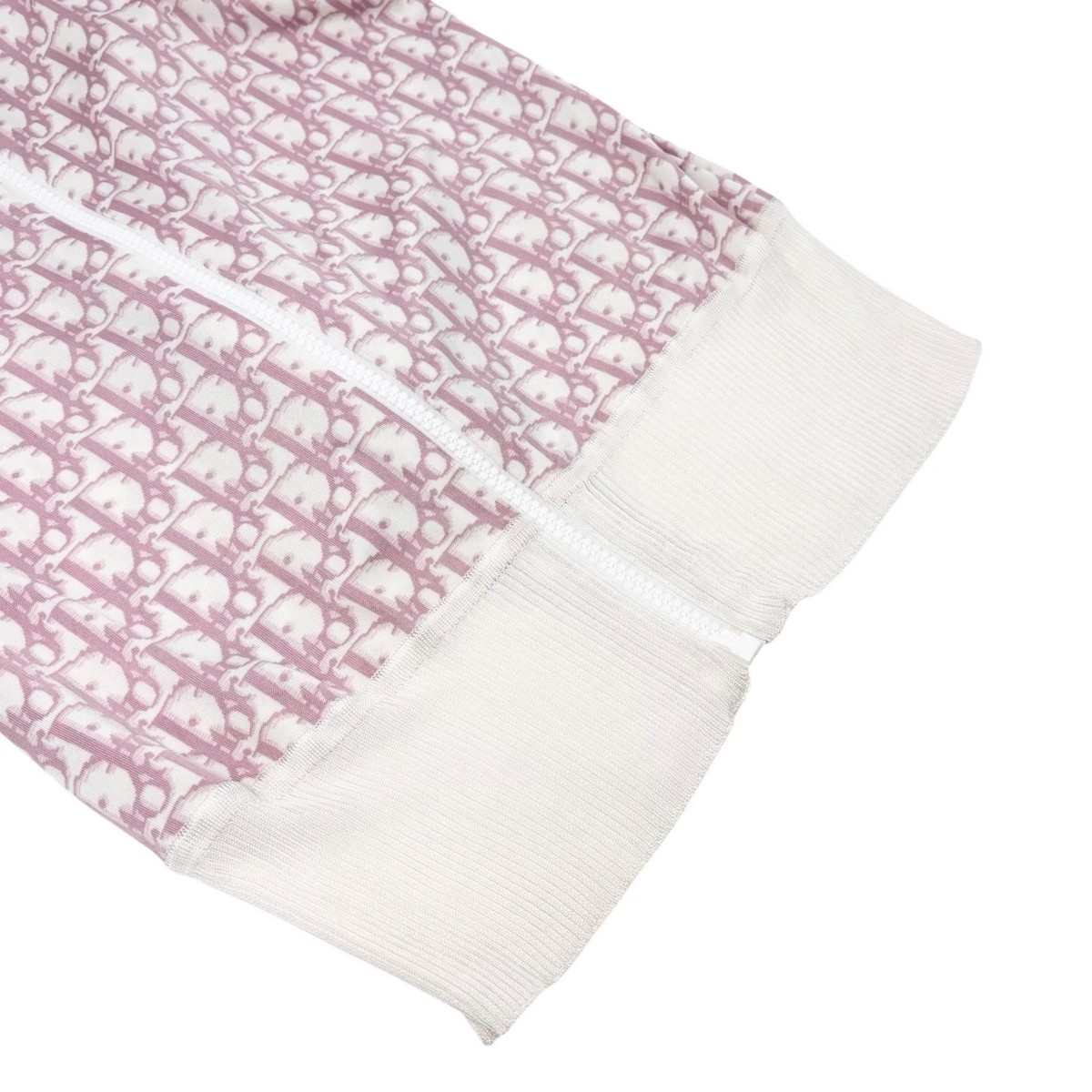Dior Vintage 2004 Trotter Monogram Zipped Jacket #36 Pink White