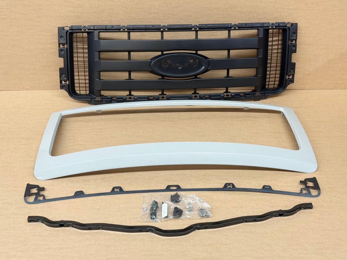 3-BAR BLACK MESH W PAINTABLE SHELL GRILLE FORD F150 2009-2014