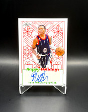 Auto! TyTy Washington Jr. 2023 Leaf Happy Holidays Auto (Thick Stock) Pre-RC (D)
