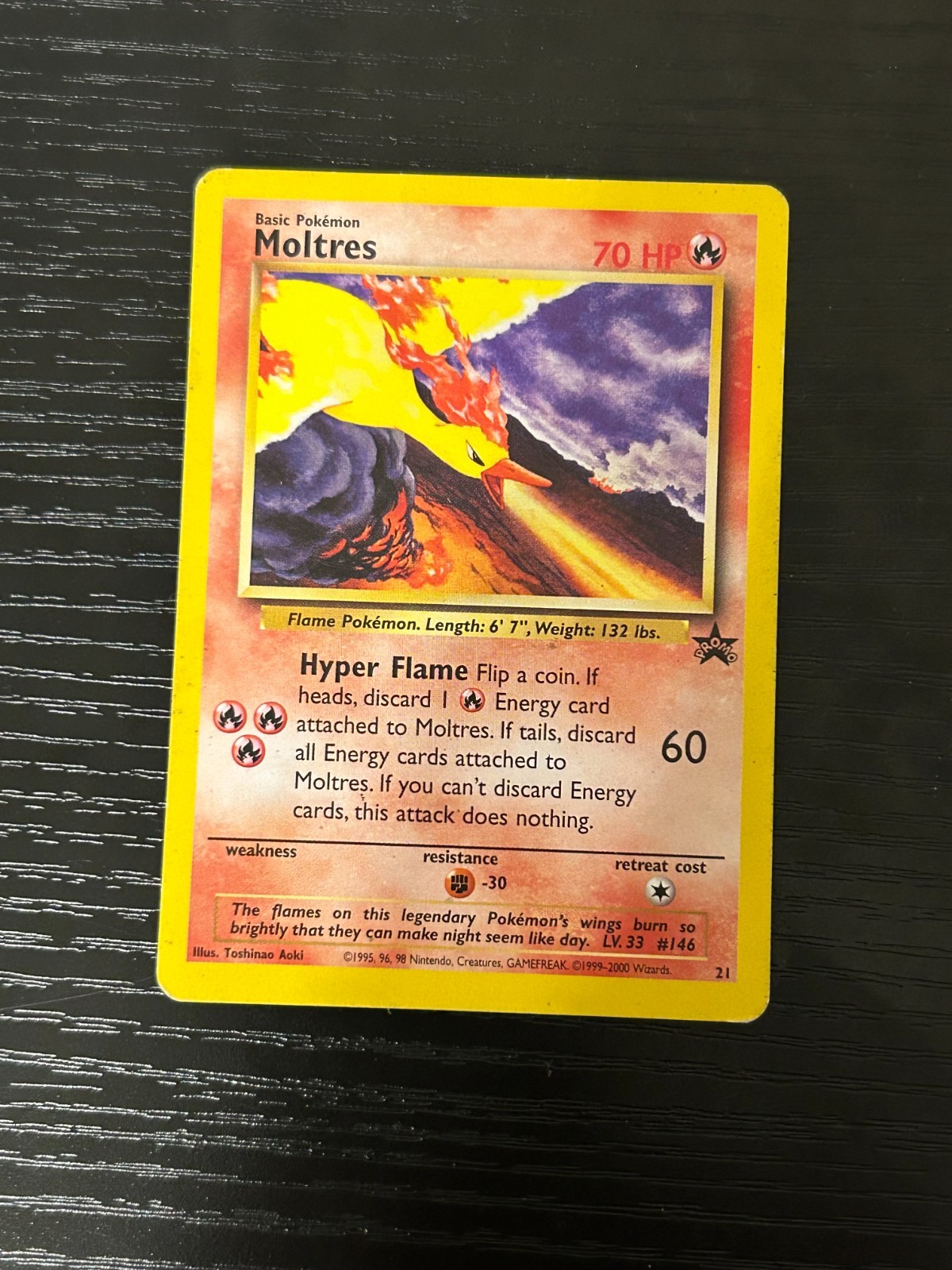 Moltres #21 Black Star Promo Pokemon Card 