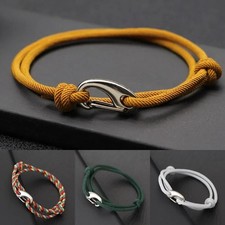 Adjustable Double Strand 3mm Thin Cord Handmade Woven Rope Bracelet