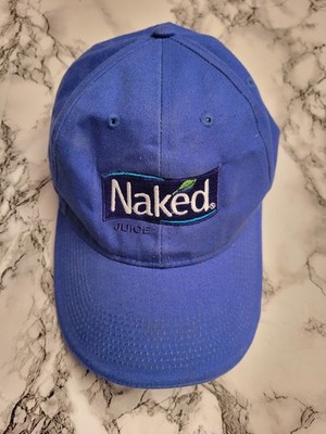 Naked Juice Smoothie Hat Cap Strap Back 6 Panel Men Blue Drink Funny Fruit Skit