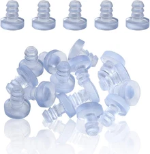 50Pcs Stem Bumper Glides, Glass Top Table Bumpers with Stem for Cabinet Doors Pa