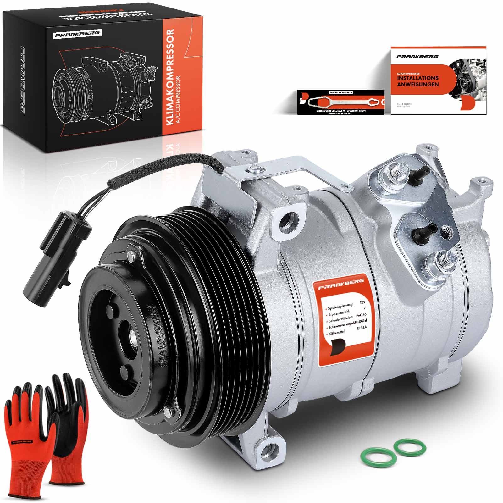 Frankberg A/C Compressor 10S17 12V For Jeep Commander Grand Cherokee III