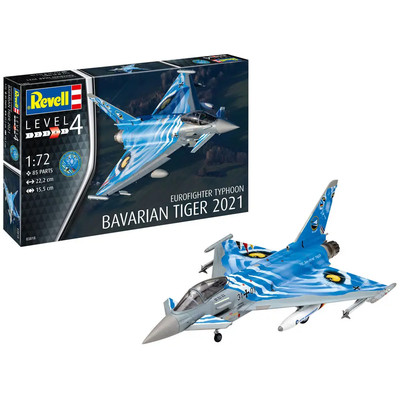 Revell Eurofighter Typhoon Bavarian Tiger Militär Flugzeug Modellbausatz Maßstab 1:72