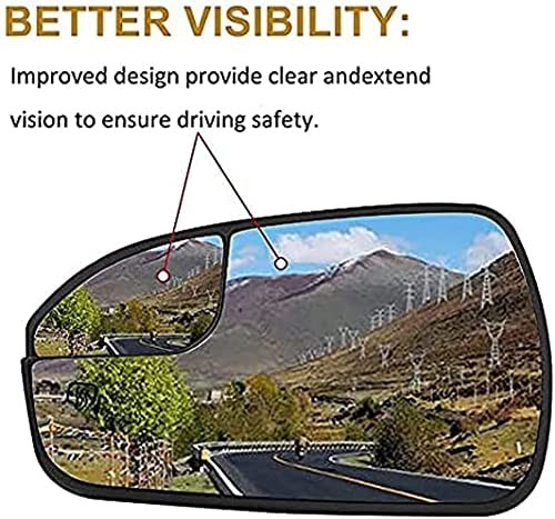 Driver Side Heated Convex Mirror Glass w/ Blind Spot For Ford Fusion 2013-2020 - Picture 3 of 11