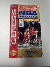 Tecmo Super NBA Basketball Instruction Manual (Sega Genesis) Original Booklet