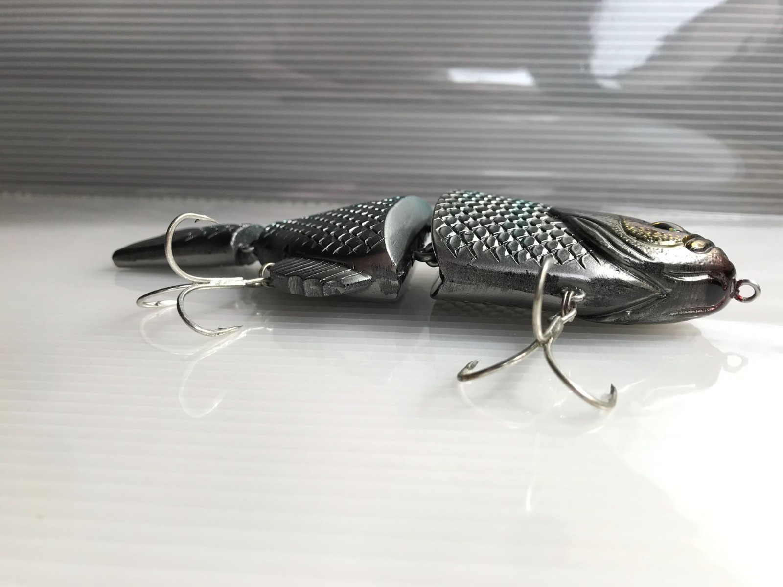 Kurouto Gillra 150 Clean Back 62g Floating Swimbait Silver Blue Handmade Japan - Image 7