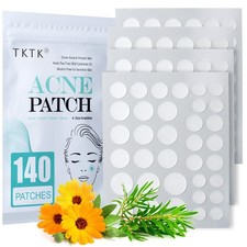TKTK Pimple Patch for Face, Hydrocolloid Acne Absorbing Dots, 4 Sizes 140CT NEW