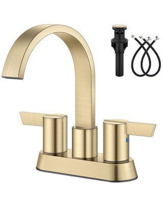 Bathroom Faucets for Sink 3 Hole,4 Inch Centerset Waterfall Faucet 2 Handle f...
