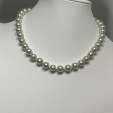 necklace white faux pearl beads beaded fashion jewelry classic classy FLAW