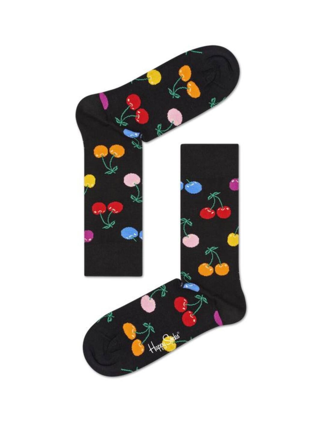 Happy Socks Cherry Sock Comfortable 86% Cotton Unisex CHE01-1000