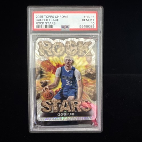 2025 TOPPS CHROME ROCK STARS RC #RS-16 COOPER FLAGG PSA 10