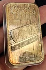 1987 1 oz .999 silver COORS LIGHT SILVER BULLET art bar SBC wood grained toning!
