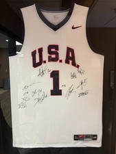 Team USA Redeem Team Multi-Signed Jersey Kobe Bryant LeBron James JSA COA
