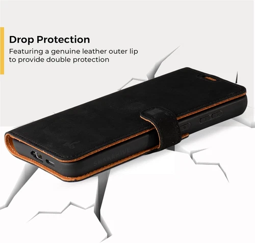 Cartera de cuero Snakehive para Samsung Galaxy S23 Plus | Negra genuina Foto 3 de 4