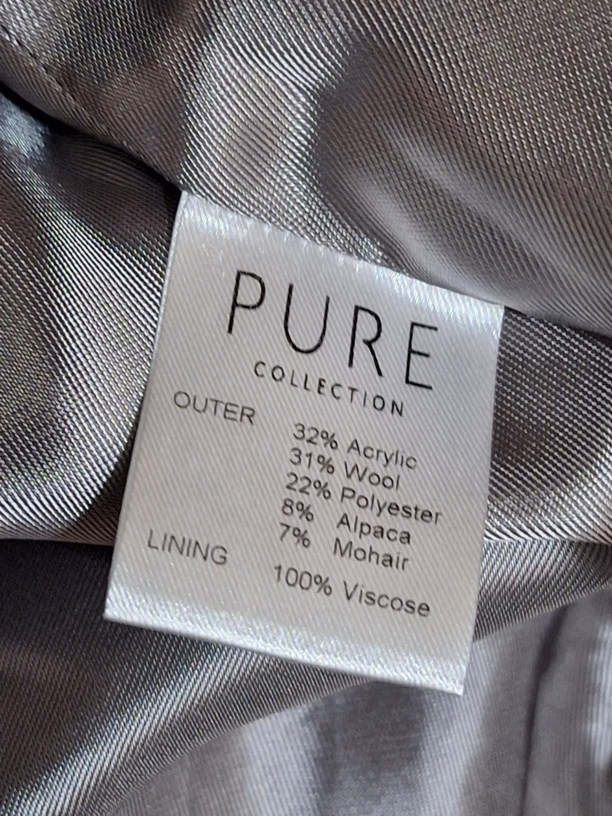 Pure Collection Open Front Lined Jacket Coat Sz 2… - image 4