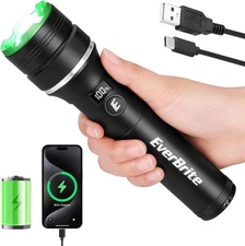 EverBrite 1000 Lumens Rechargeable LED Flashlight 4 Modes Super Bright Zoomable