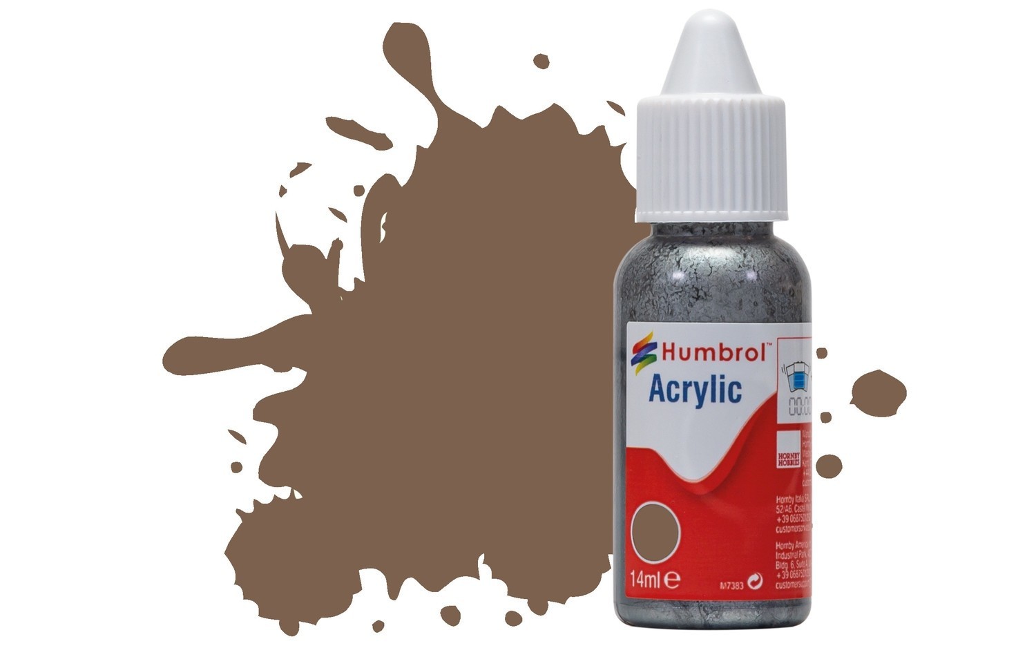 Humbrol Acrylic Paint No 29 Dark Earth Matt 14ml Fast Dry Model Making DB0029 - Image 2