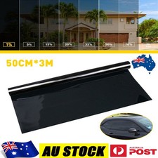 3M Window Roll Uncut Tint Film VLT 1% 10ft Car Home Office 50cm Fit Van Bus Boat