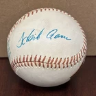 Hank Aaron Signed Auto 715 HR AL Baseball Portrait Ball Autograph Atlanta Braves