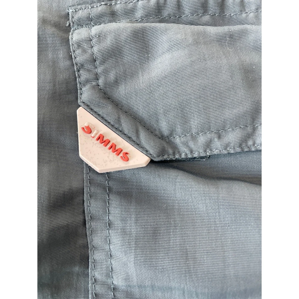 Calça de pesca Simms masculina XL cinza náilon carga pescador ao ar livre utilitário principal - Imagem 2 de 4