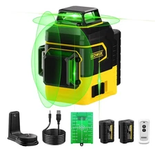 3x360° Laser Level, Level for Construction Picture Hanging Floor,12 Lines Sel...