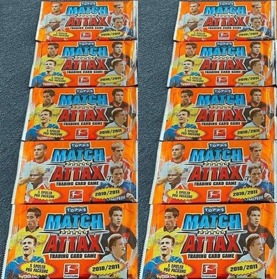 Topps Match Attax Bundesliga 10/11 2010/2011 - 10 Tüten Booster Trading Cards