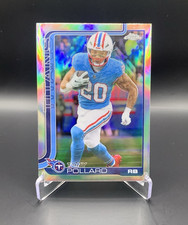 Topps Chrome Refractor Tony Pollard #290 Titans NFL 2025 Sports Trading Card
