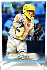 FRANCISCO ALVAREZ 2025 STADIUM CLUB LIGHT BLUE PARALLEL #123 NEW YORK METS NM
