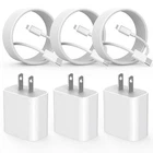 3Pack 20W PD Fast Charger For iPhone USB-C Quick Charging Adapter Kit