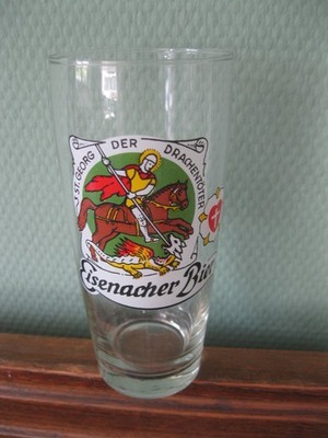 Eisenacher Bier ST. GEORG DER DRACHENTÖTER Brauerei Eisenach Bierglas Glas