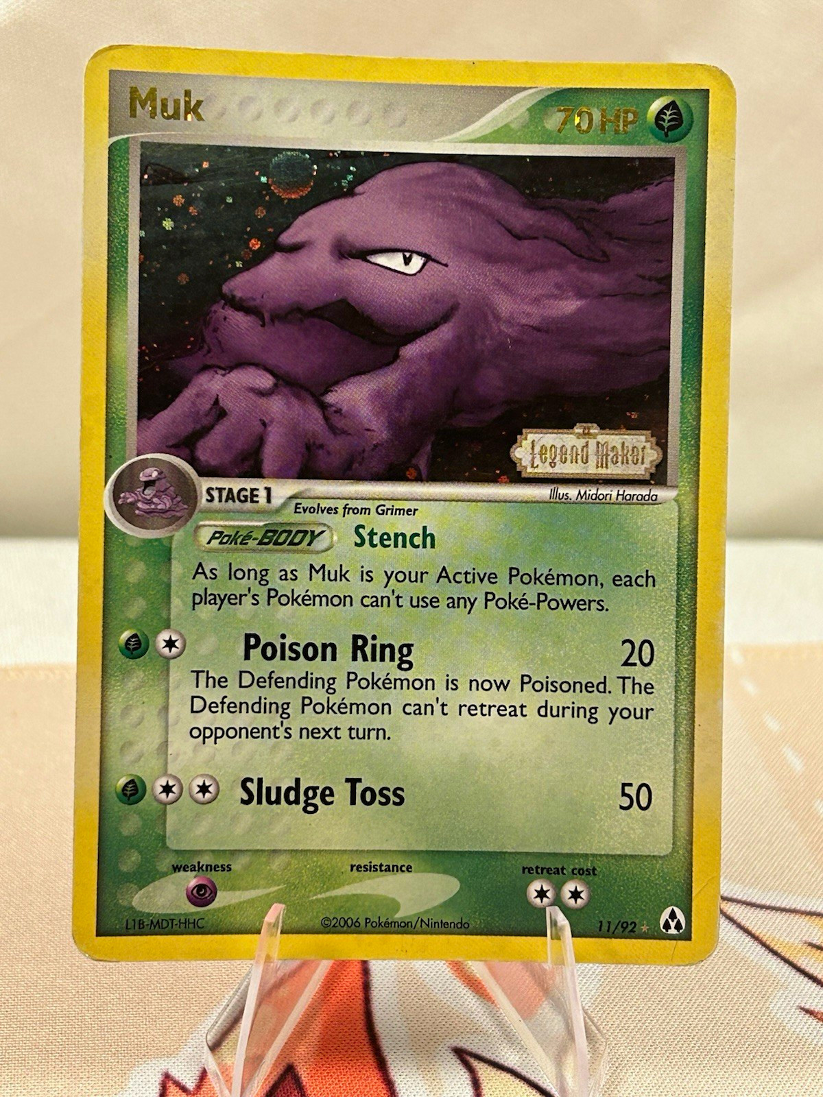 The Pokémon Company Muk EX Legend Maker Reverse Holo Holo Rare 70 HP Eng 11/92