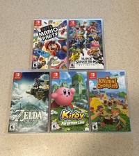 Lot of 5 Nintendo Switch Empty Game Cases No Games  Artwork Mario, Zelda