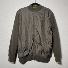 Dennis The Menace Green Satin Bomber Jacket Mens Medium