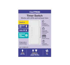 Lutron Maestro Indoor Countdown Timer 120 V White MA-T51MNH-WH