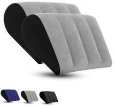 Portable Inflatable Wedge Pillow for Traveling - 2 Pack Body 2pack-gray