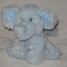 Russ Berrie Baby Plush Blue Elliefumps Elephant Dot Ears Soft Stuffed Toy 8"
